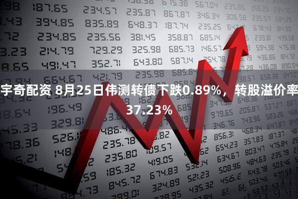 宇奇配资 8月25日伟测转债下跌0.89%，转股溢价率37.23%